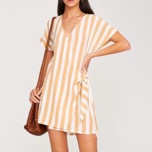 Faithfull the Brand Stripped wrap Dress